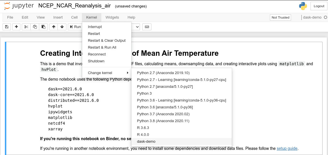 Change kernel